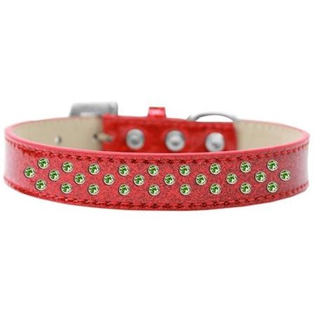 UNCONDITIONAL LOVE Sprinkles Ice Cream Lime Green Crystals Dog CollarRed Size 20 UN851429